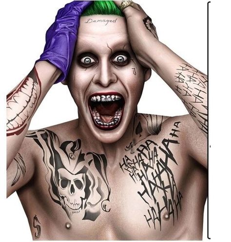 Tatuaje Temporal Cosplay Joker - Guasón 3 versiones-0