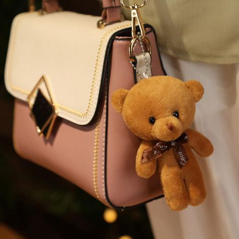 Mini Osito De Peluche - Llavero - Beige-1