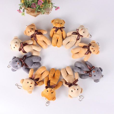 Mini Osito De Peluche - Llavero - Beige-5