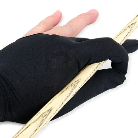 Guantes de 3 dedos para jugar pool - Rojo-3