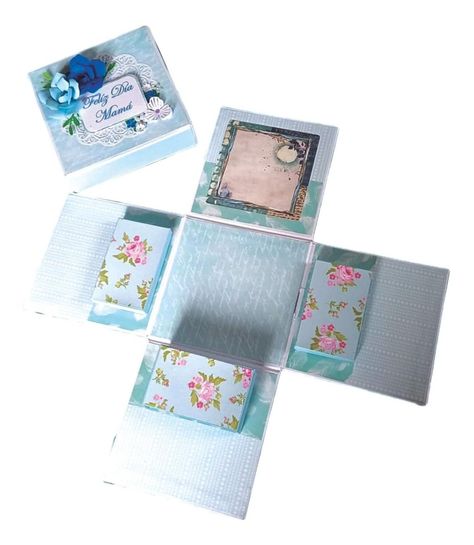 Caja Para Regalo - Día De La Madre - Azul-1