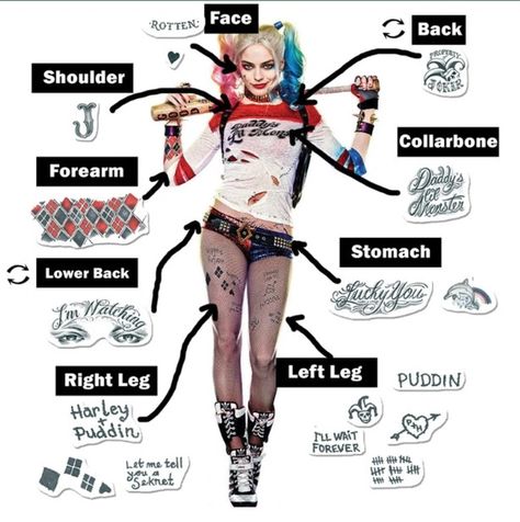 Tatoo Harley Quinn - Cosplay - Disfraz - Versión 2 - Grande-2