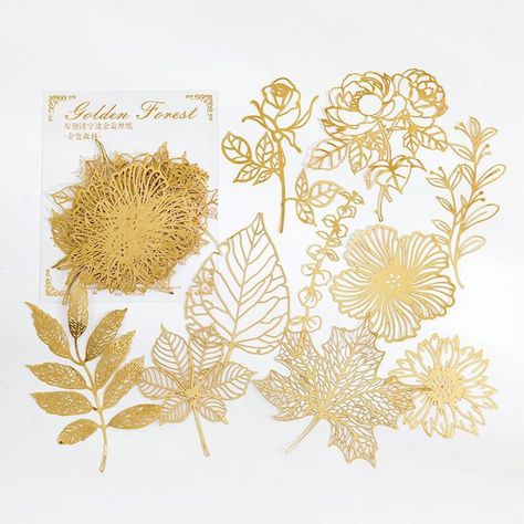 Filigrana Scrapbooking - Hojas - Doradas-0