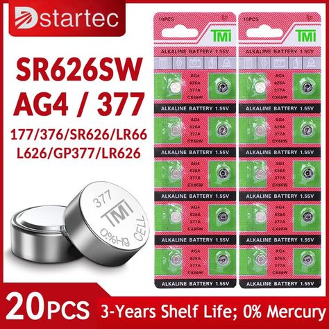 5 un. Pilas para reloj - 3770-2