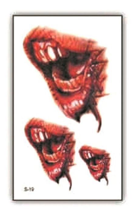 Tatuaje Temporal Halloween Cosplay Disfraz - Herida - 4a-0