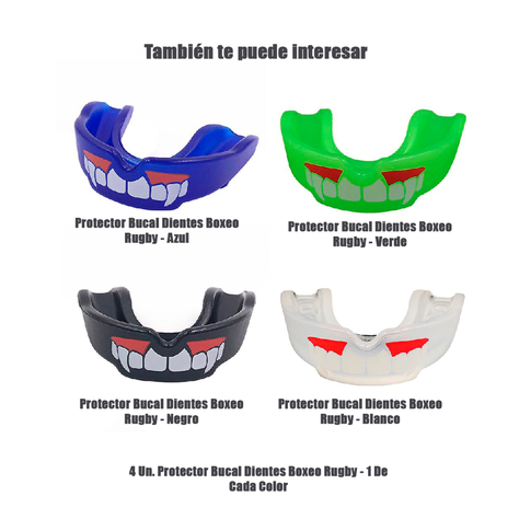 Protector Bucal Dientes Boxeo Rugby - Blanco-2