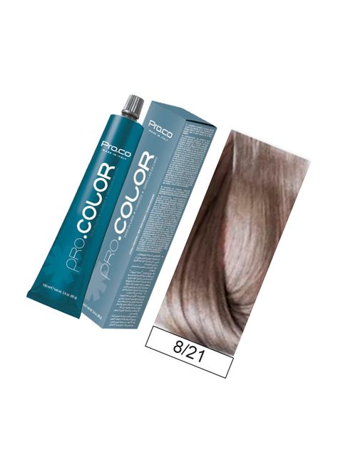 Tintura Permanente Pro.color BBcos  8/21 Rubio Claro Irisado Ceniza 100ml-1