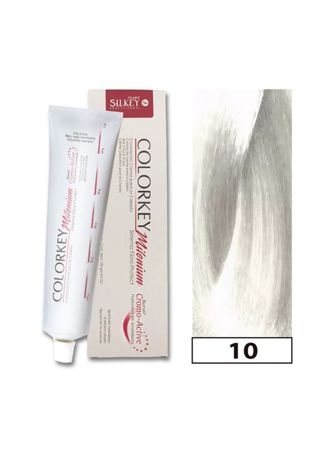 COLORKEY MILENIUM - Tintura Permanente en crema Silkey 120GR  - 10 Aclarante de Color-0