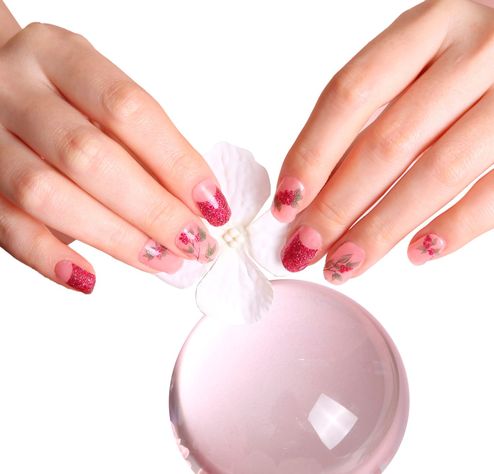 Uñas Sticker Efecto Gel Tiolla Plum Fruit-0