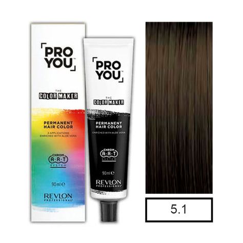 Tintura 5.1 Pro You Castaño Claro Ceniza 90ml-0