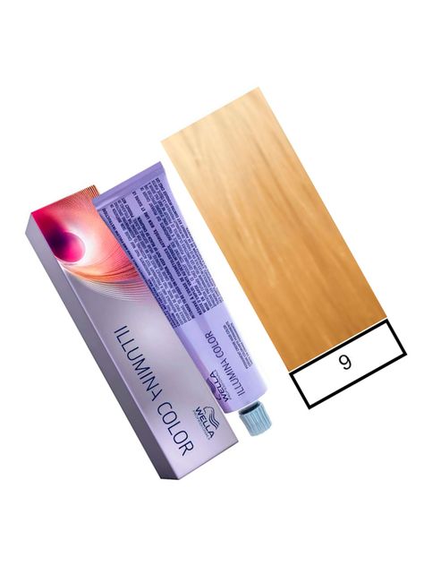 WELLA - Tintura permanente illumina color 9 Rubio Muy Claro 60 ml + Oxidante-1