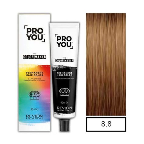 Tintura 8.8 Pro You Rubio Claro Chocolate Marron 90ml Revlon-0