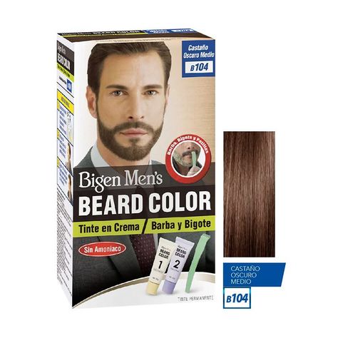 Tinte Permanente en Crema Sin Amoníaco Barba y Bigote Castaño Oscuro Medio Bigen 20gr-0