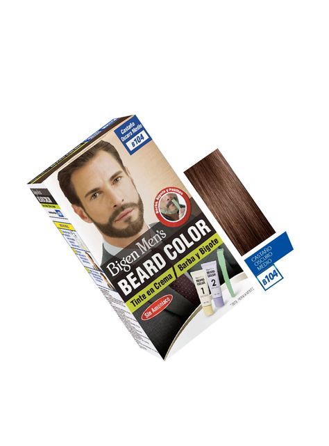 Tinte Permanente en Crema Sin Amoníaco Barba y Bigote Castaño Oscuro Medio Bigen 20gr-1