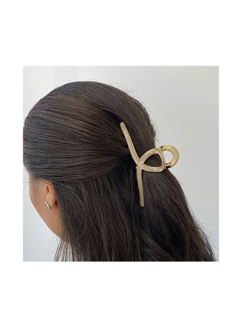 Traba Metálica Garra Tiburón Para Cabello Resina Color Nude-0