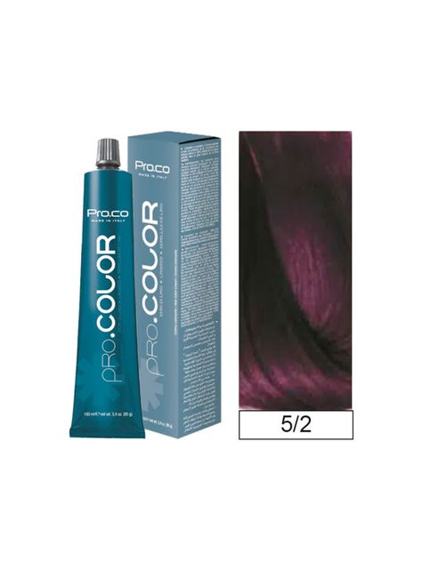Tintura Permanente Pro.color BBcos  5/2 Castaño Claro Morado 100ml-0