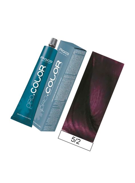 Tintura Permanente Pro.color BBcos  5/2 Castaño Claro Morado 100ml-1