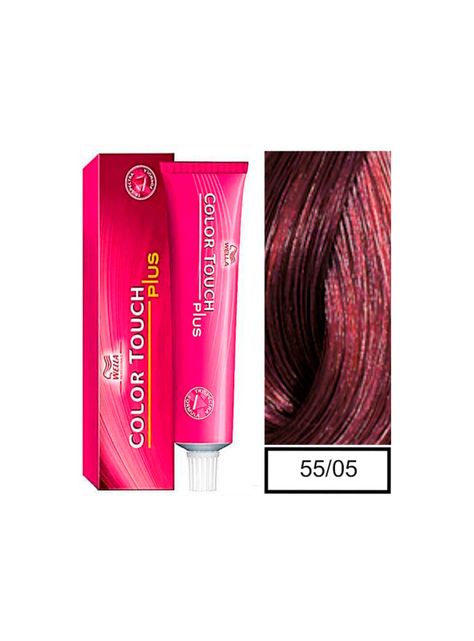 WELLA - Tintura semipermanente Color Touch Plus  55/05 Castaño Claro Intenso natural caoba 60 ml + Peróxido en crema de 1,9%-0