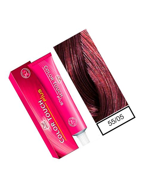 WELLA - Tintura semipermanente Color Touch Plus  55/05 Castaño Claro Intenso natural caoba 60 ml + Peróxido en crema de 1,9%-1