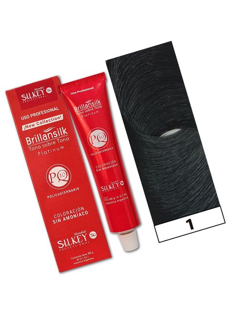 BRILLANSILK - Tintura Tono - Tono Sin Amoníaco Silkey 60g  - 1 Negro Intenso-1
