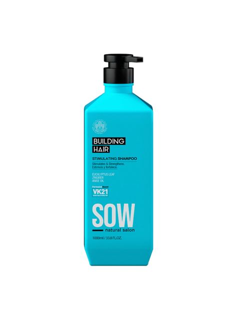 SOW BUILDING HAIR - Shampoo estimulante y revitalizante para cuero cabelludo y cabellos frágiles 1000ml-0