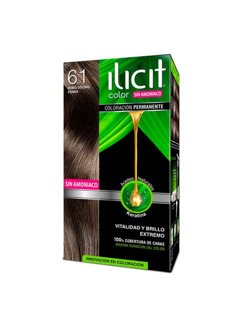Tintura Ilicit Sin Amoníaco 6/1 Rubio Oscuro Ceniza-0