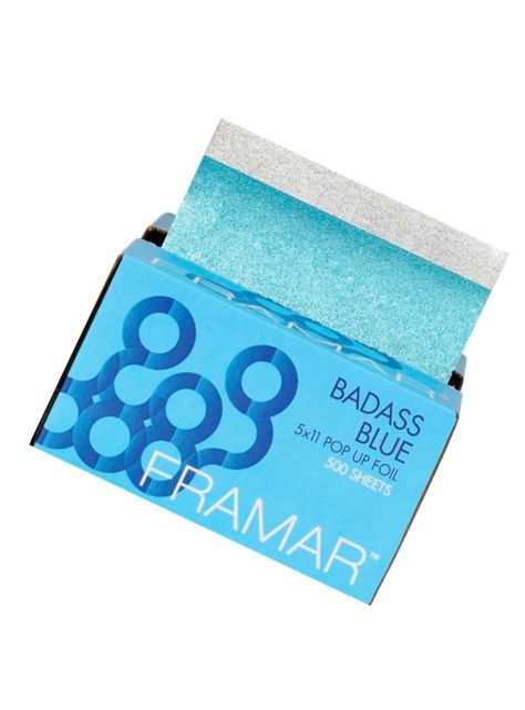 Papel Aluminio Mechas Balayage Framar Azul Medidas 30x12cm-1
