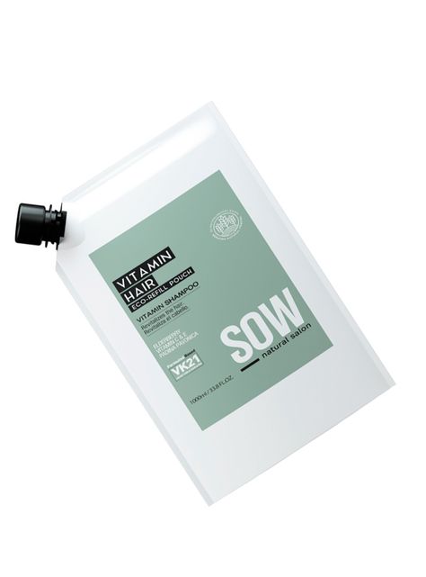 SOW VITAMIN HAIR - Eco-Recarga Shampoo cabello seco y dañado 1000ml-0