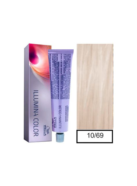 WELLA - Tintura permanente illumina color 10/69 Rubio Súper Claro Violeta Cendré 60 ml + Oxidante-0