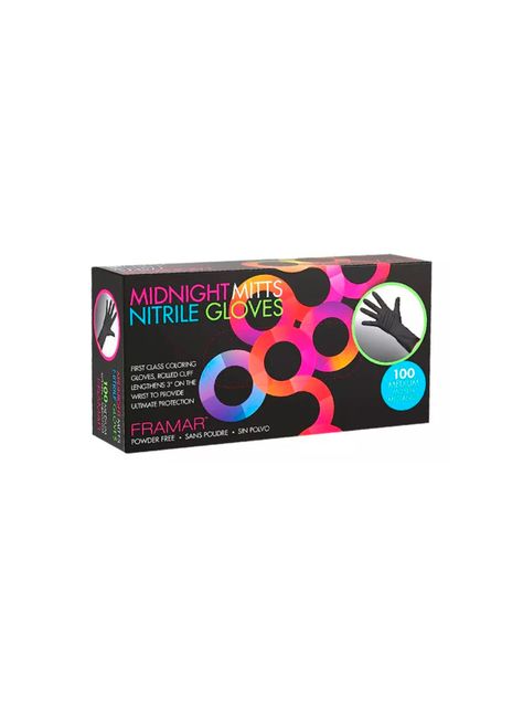 Caja Guantes Negro Framar Nitrillo M 100uds-0