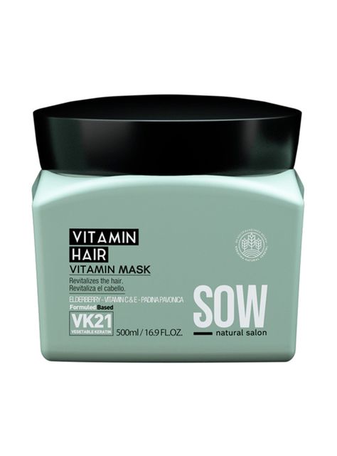 SOW VITAMIN HAIR - Máscara fortalecedora y revitalizante para cabello seco y dañado 500ml-0