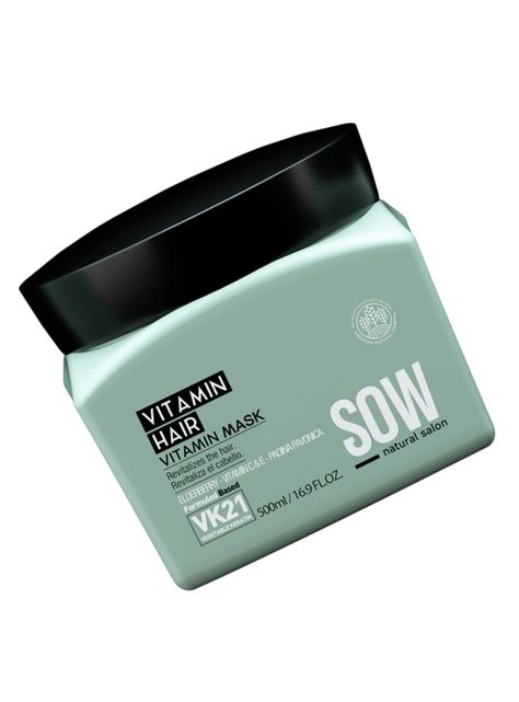 SOW VITAMIN HAIR - Máscara fortalecedora y revitalizante para cabello seco y dañado 500ml-1