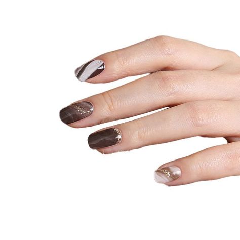 Uñas Sticker Efecto Gel Tiolla Mocha Latte-0
