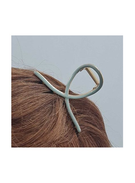 Traba Metálica Garra Grande Para Cabello Resina Oliva-1