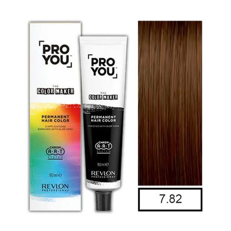 Tintura 7.82 Pro You Rubio Medio Marron Irisado 90ml Revlon-0