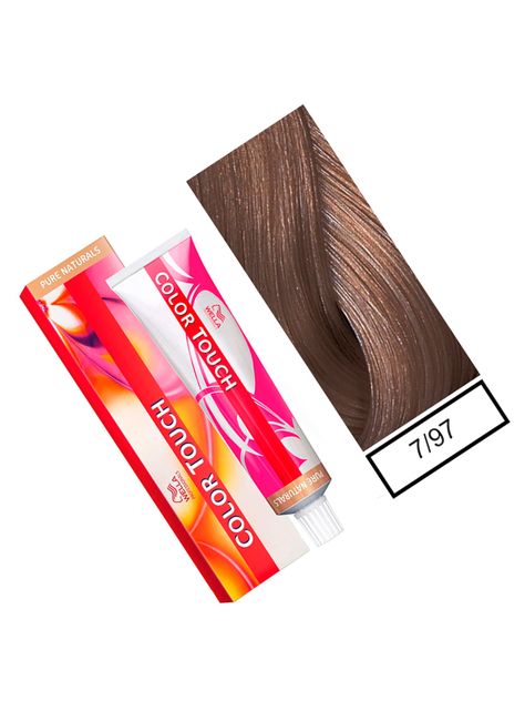 WELLA-tintura semipermanente color touch 7/97 rubio mediano cendre marrón 60gr + Peróxido en crema de 1,9%-1
