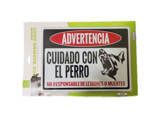 letrero advertencia cuidado con el perro 25x18 cm-1