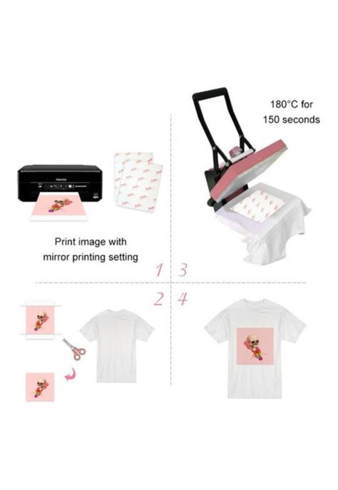 Papel Transfer Telas Claras Poleras Claras 20 Hojas A4 125g-1