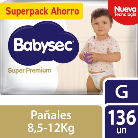 Pañal Babysec Super Premium G 136Un-0