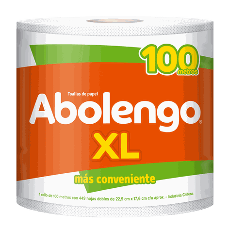 Toalla De Papel Abolengo XL Rollo Gigante 1 Un 100 Mt-1