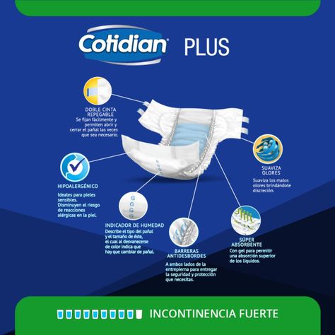 Pañales de Adulto Cotidian Plus Incontinencia Fuerte 20 un G-3
