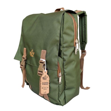 Mochila notebook 15" sustentable verde Botela-4