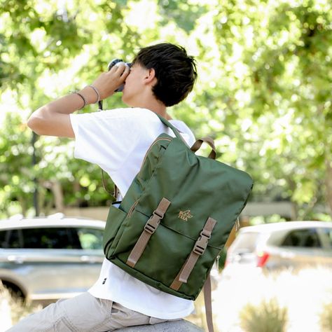 Mochila notebook 15" sustentable verde Botela-5