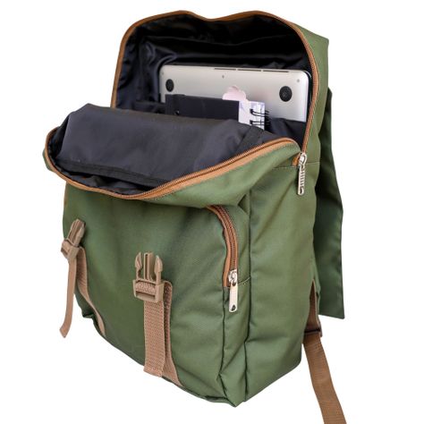 Mochila notebook 15" sustentable verde Botela-1