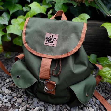 Mochila Urbana Sustentable verde Botela-4