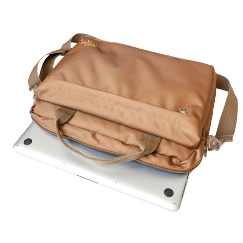 Bolso Notebook 14 pulgadas Sustentable Café Botela-3