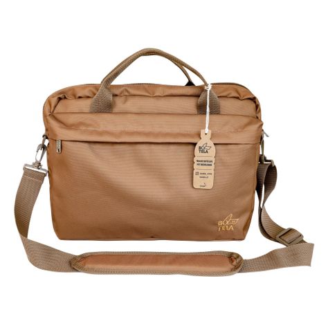 Bolso Notebook 14 pulgadas Sustentable Café Botela-4
