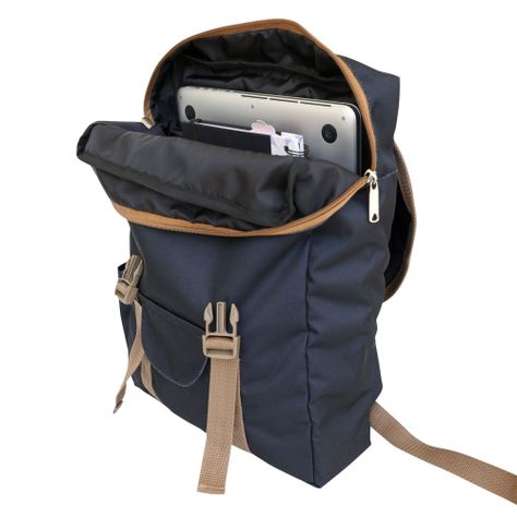 Mochila Notebook Sport 15 pulgadas Sustentable Negra Botela-1