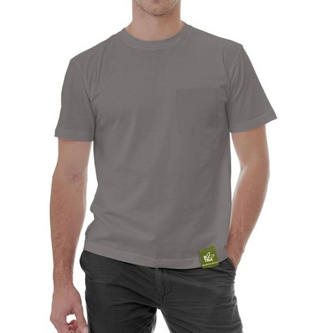 Polera Gris Sustentable Hombre manga corta-0
