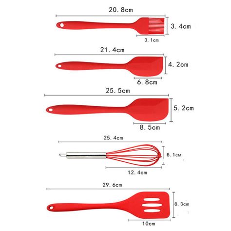 Set De 5 Utensilios De Cocina Silicona Reposteria-1